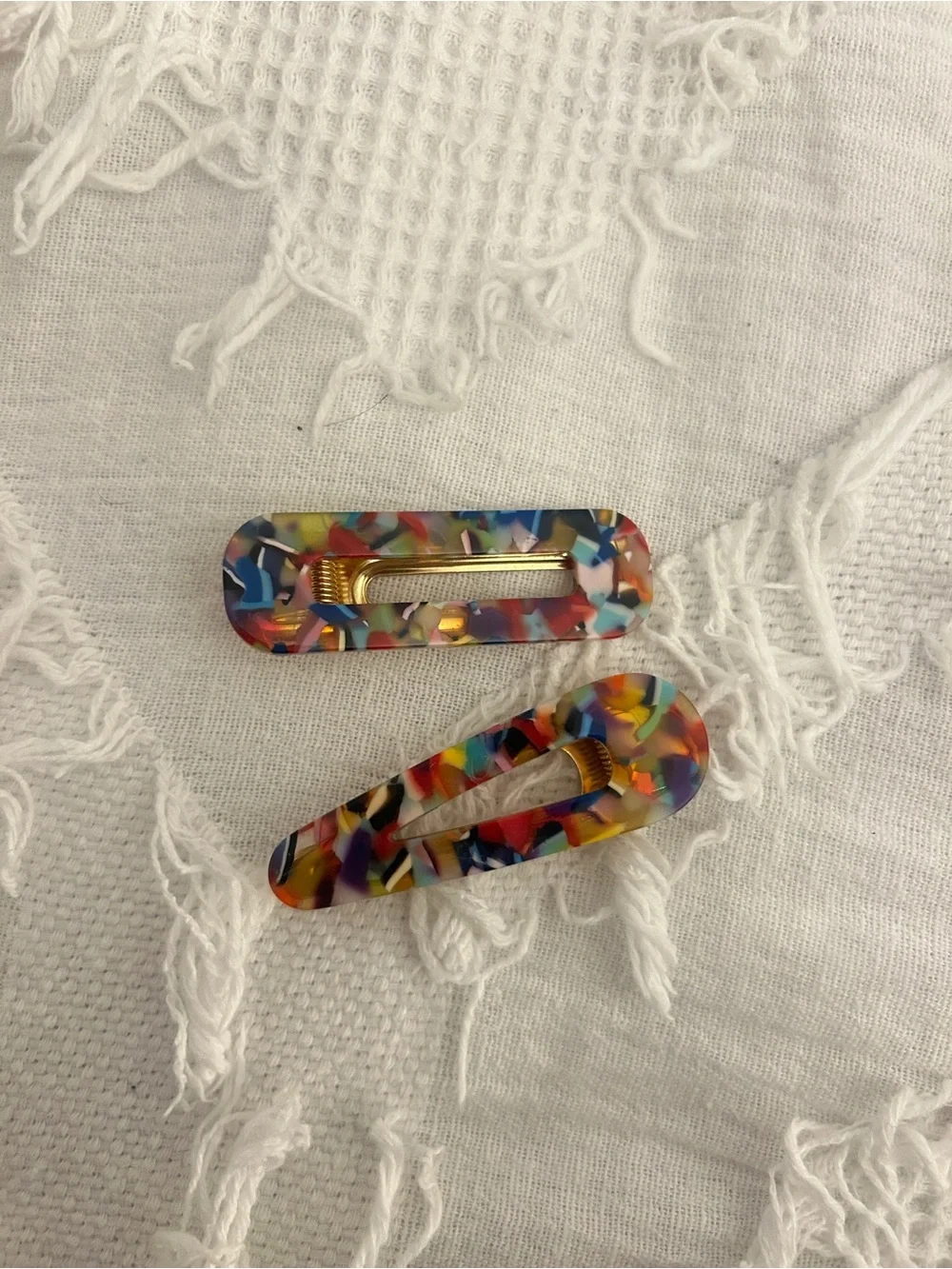 Multicolor Resin Hair Clip Set - Women Accessories